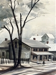 Gladys F. Buschmann Watercolor Side Street