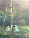Framed Original Painting Women in Woods