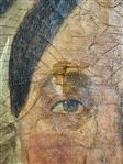 Folk Art Oil Painting Portrait of Woman