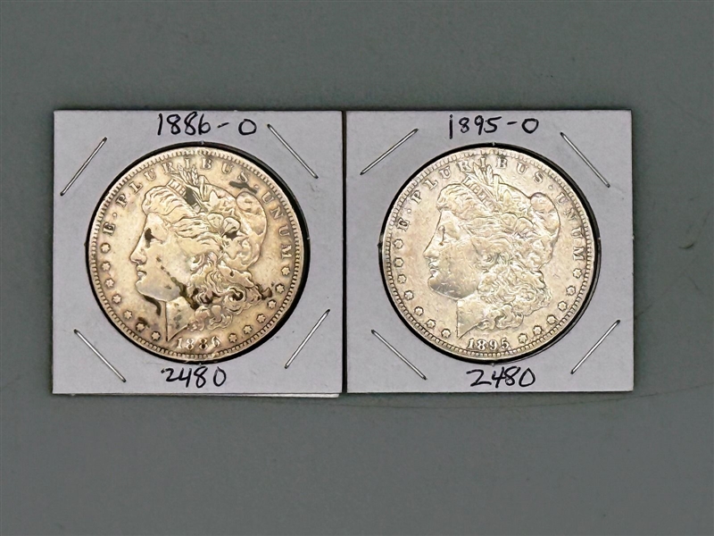1886-O and 1895-O Morgan Silver Dollars Key Dates