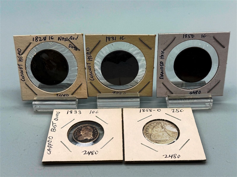 (5) Early US Coins