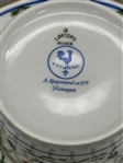 Raynaud Ceralene Limoges Tea Cup and Saucer Set With Demitasse Chocolate Set