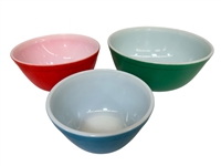 (3) Sets Pyrex Colored Mixing Bowls