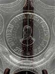 Pressed Glass Mourning Charger Plate President Garfield