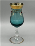 Empoli Italian Art Glass Decanter and Cordial Glasses Set