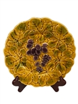 (6) Majolica Sarreguemines French Fruit Plates