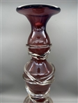 Artisan Hand Blown Amethyst Glass Vase