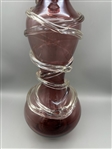 Artisan Hand Blown Amethyst Glass Vase