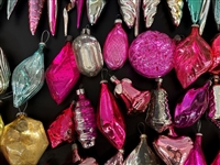 (73) Vintage Icicle Glass Shaped Ornaments