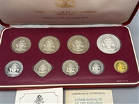 1984 Commonwealth of Bahamas (9) Coin Proof Set