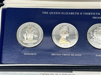 The Queen Elizabeth II 30th Anniversary Silver Crown (5) Coin Proof Set