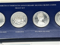 The Queen Elizabeth II 30th Anniversary Silver Crown (5) Coin Proof Set
