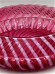 Northwood Glass Cranberry Opalescent Swirl Bowl