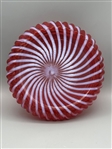 Northwood Glass Cranberry Opalescent Swirl Bowl