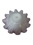 (2) Pieces Fenton Cranberry Opalescent Ruffled Dishes