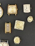 Large Group of Vintage Watches: Gold Filled, Movements