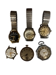 Group of Watches, and Watch Boxes; Gruen, Elgin, Many Others