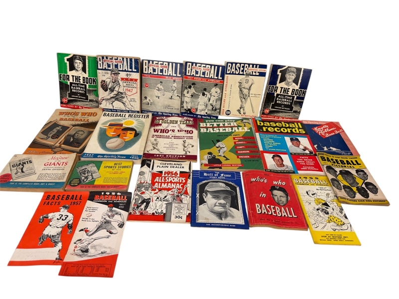 Group of Early 1940s and 50s Baseball Guides, Records, Handbooks and Schedules