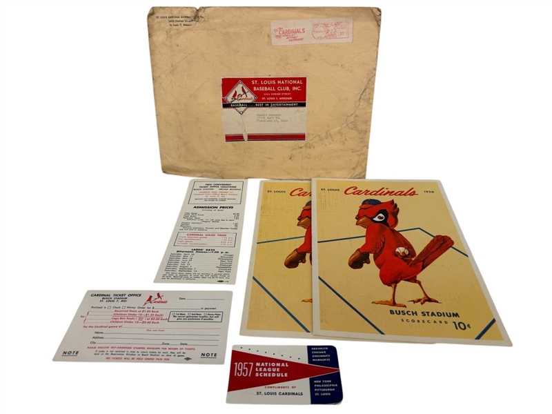 1957 St. Louis Cardinals Fan Pack in Original Envelope