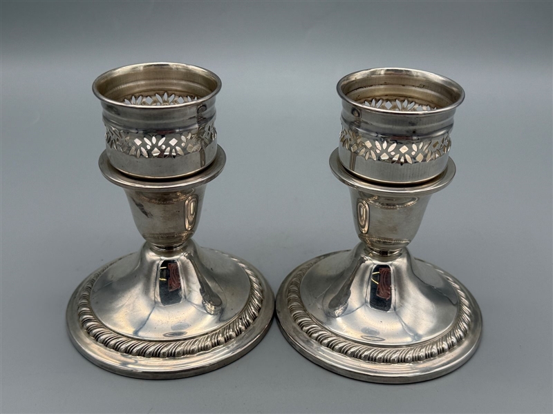 Newport Weighted Sterling Silver Candlesticks