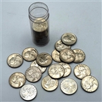 Roll of (40) 1964 Washington Silver Quarters