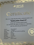 Saint John Paul II .999 Silver Round Mint of Poland Niue Islands 2014