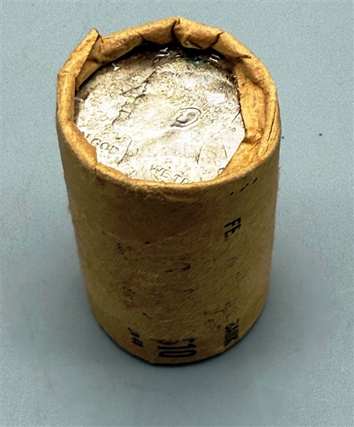 Roll of 1964 Kennedy 50C Half Dollars Original Federal Reserve Coin Wrap