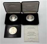 Group of (3) 1974 Fiji Island $25 Sterling Silver Centennial Coins