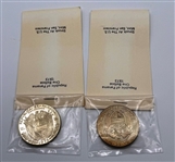 (2) 1973 Republic of Panama One Balboa Silver Proofs Struck by US Mint