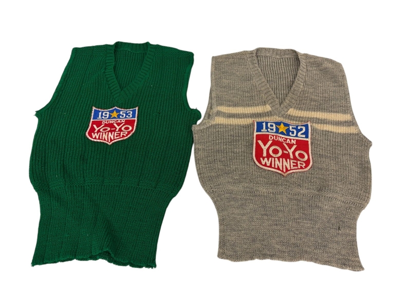 (2) 1952, 1953 YoYo Duncan Winner Patches on Vests