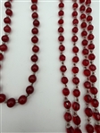 (4) Vintage Red Rhinestone, Carved Stone Necklaces
