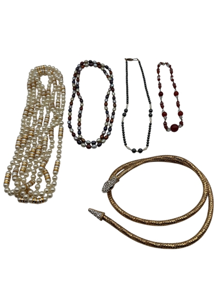 (5) Vintage Costume Necklaces