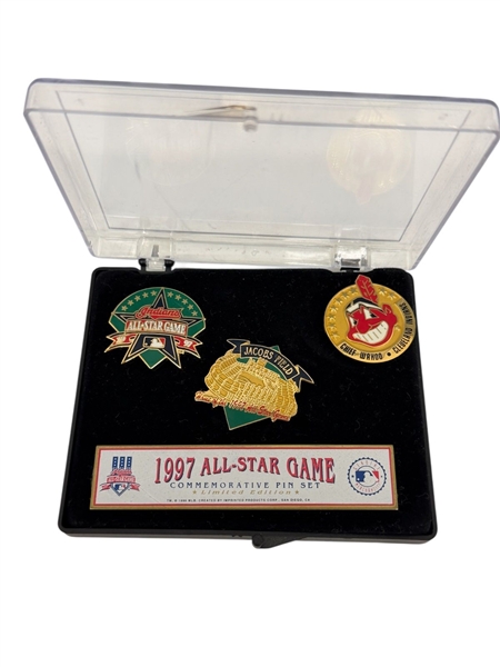 1997 Cleveland Indians All Star Game 3 Pin Set