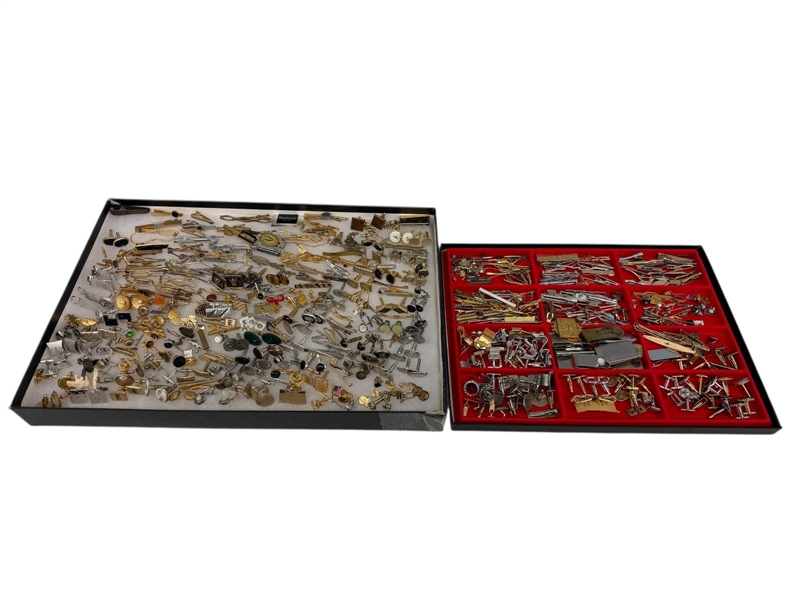 (2) Full Cases of Cuff Links, Tie Tacks, Pins, Money Clips