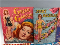 (11) Vintage Hollywood Actresses Paper Dolls Books