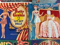 (11) Vintage Hollywood Actresses Paper Dolls Books