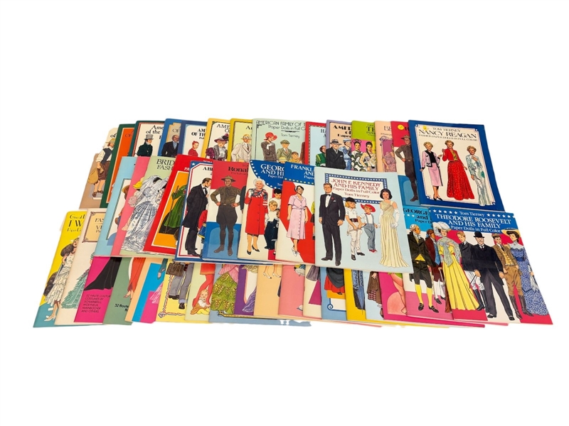 (52) Tom Tierney Paper Doll New Books: Never Used: Presidents, JFK, Chanel, Cupie, More