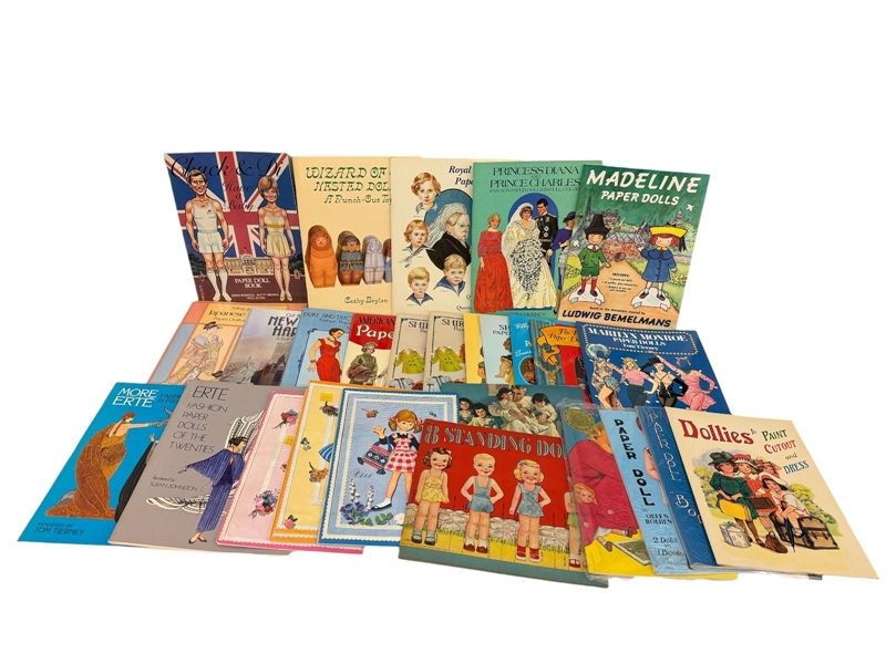 (27) Tom Tierney Paper Doll Books New Never Used: Princess Di, Duke of Windsor, Marilyn Monroe, Others