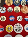 Group of Political Buttons Truman, Wilson, Teddy Roosevelt, Kennedy, Taft, William Bryan