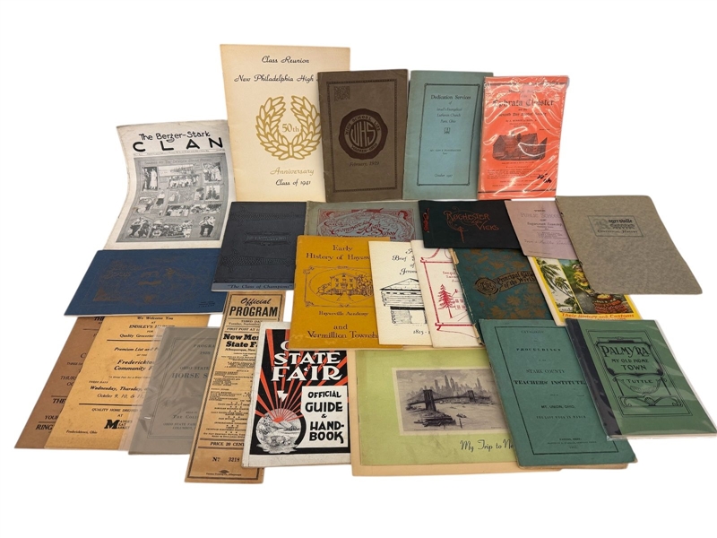 Group of Early Ephemera City Histories, School Programs, OSU Fair, Seminole History