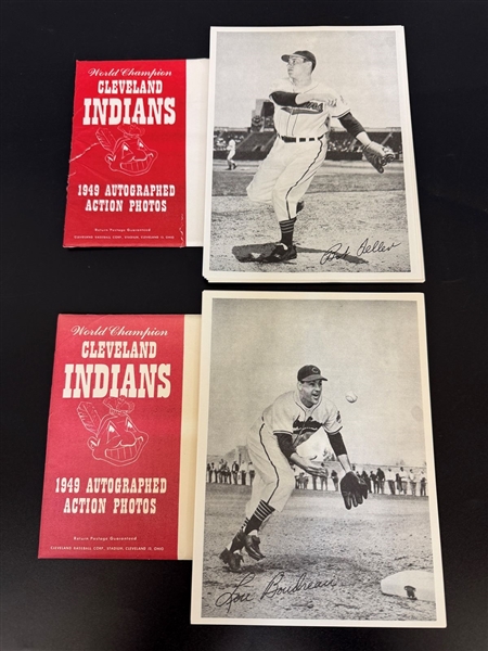 (2) 1949 Cleveland Indians Picture Packs With Envelopes