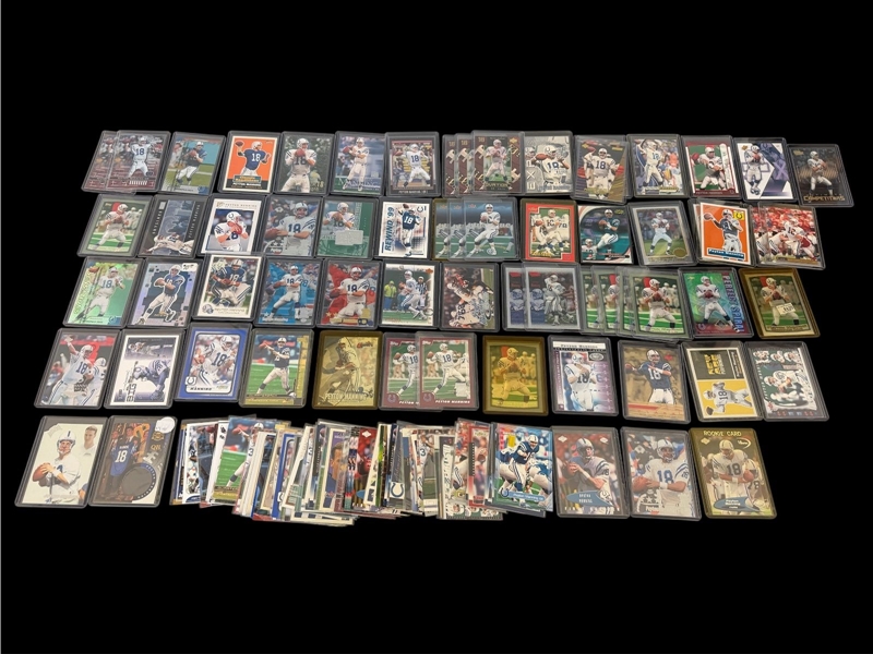 (155) Peyton Manning Football Cards Base and Inserts, Rookies