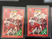 (191) Barry Sanders Football Cards; Base, Inserts (5) Rookie Cards