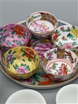 Chinese Tea Cups and Bisque Porcelain Pieces