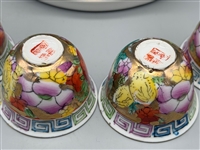Chinese Tea Cups and Bisque Porcelain Pieces