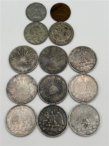 Group of Mexico Silver Pesos