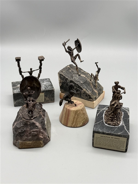 (5) Group of Yaakov Heller Sterling and Silver Plate Figurines