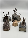 (5) Group of Yaakov Heller Sterling and Silver Plate Figurines
