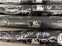 (8) Louisville Sluggers Grand Slam 2009 Lake Erie Crushers Inaugural Season Team Signed Baseball Bats