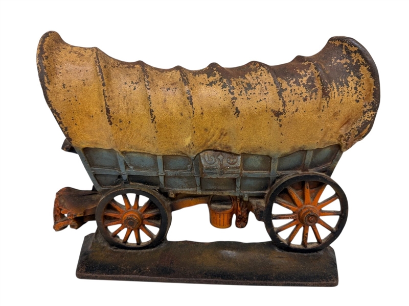 1930 Cast Iron Door Stop Conestoga Wagon